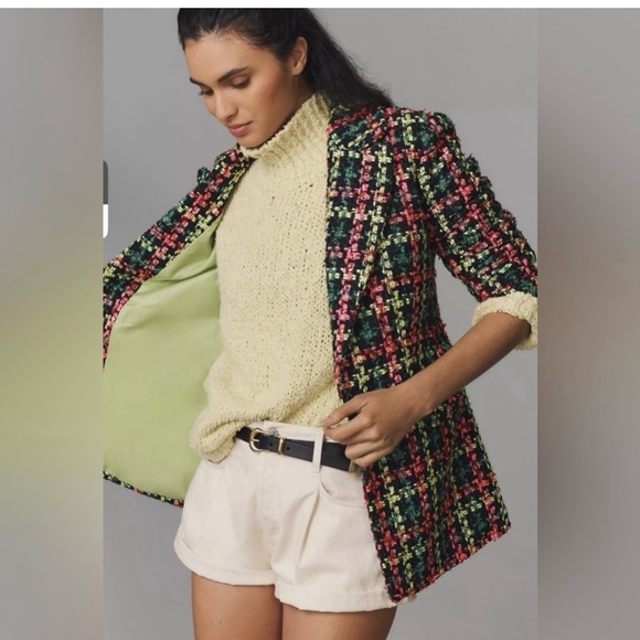 Avec Les Filles Neon Tweed Blazer - Size M - Picture 4 of 6